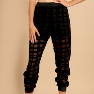 SEE THROUGH PANTS W/LINING